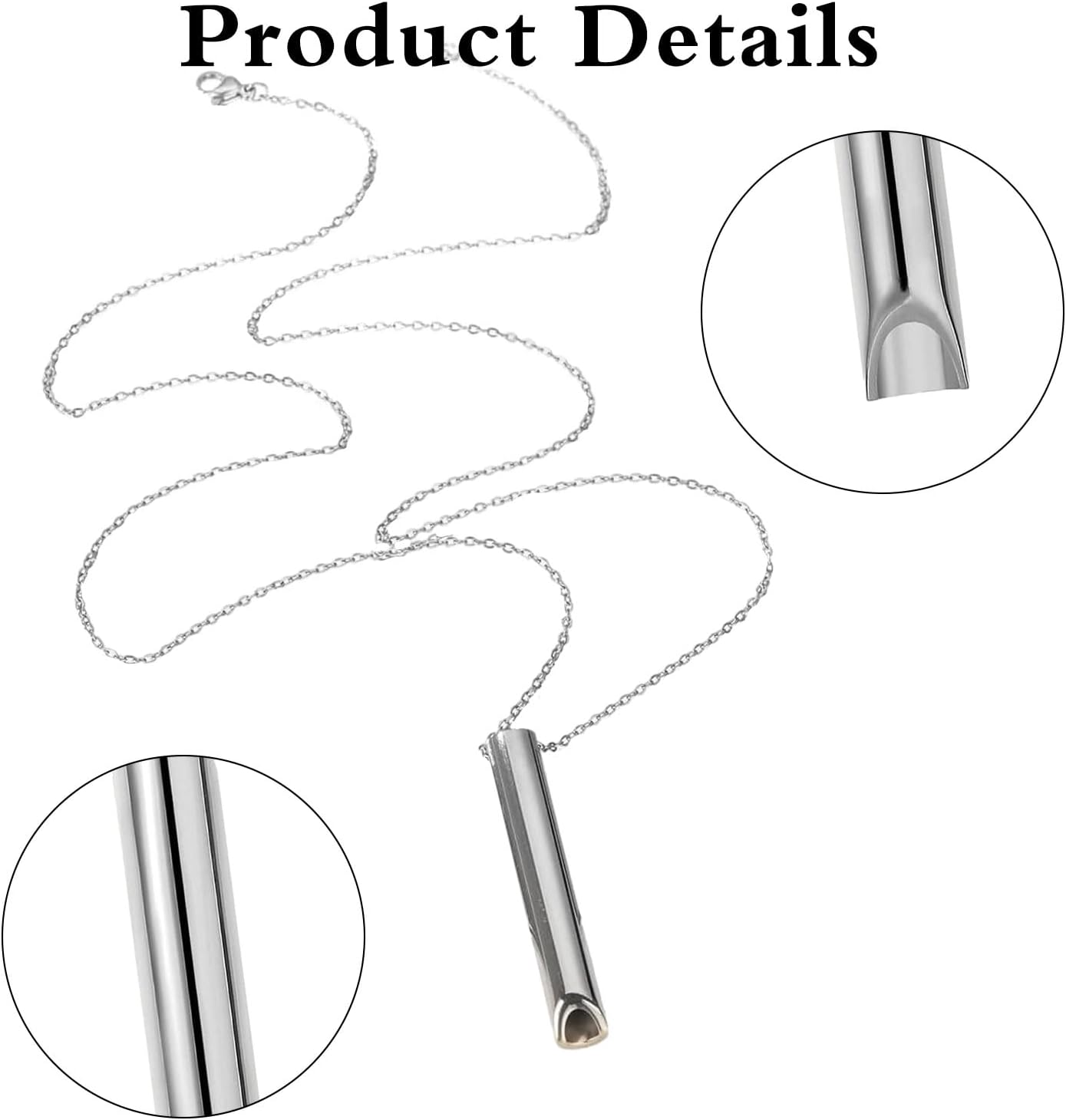 Breathing Necklace,Stress Relief Necklaces,Breathlace Whistle Device Stop Smoking Aids,Holder Lanyard Relax Calming Breath Anxiety,Meditation,Therapy,Gift Women Men Christmas Valentine image number 6