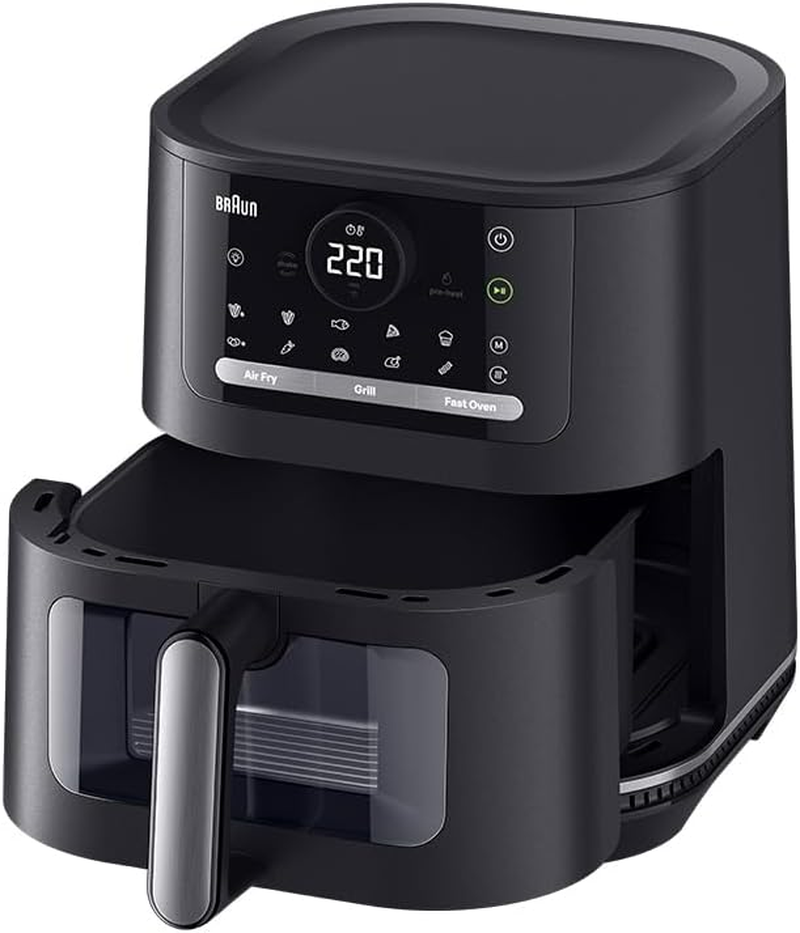 Braun Multifry 5 HF5073, 3-In-1 Air Fryer Oven with 6L Capacity, 80-200&deg; Digital Temperature Control, Realoven Tec, 20 Automatic Programs, Touch Control, Dishwasher Safe Basket, 2000W, Matte Black image number 3