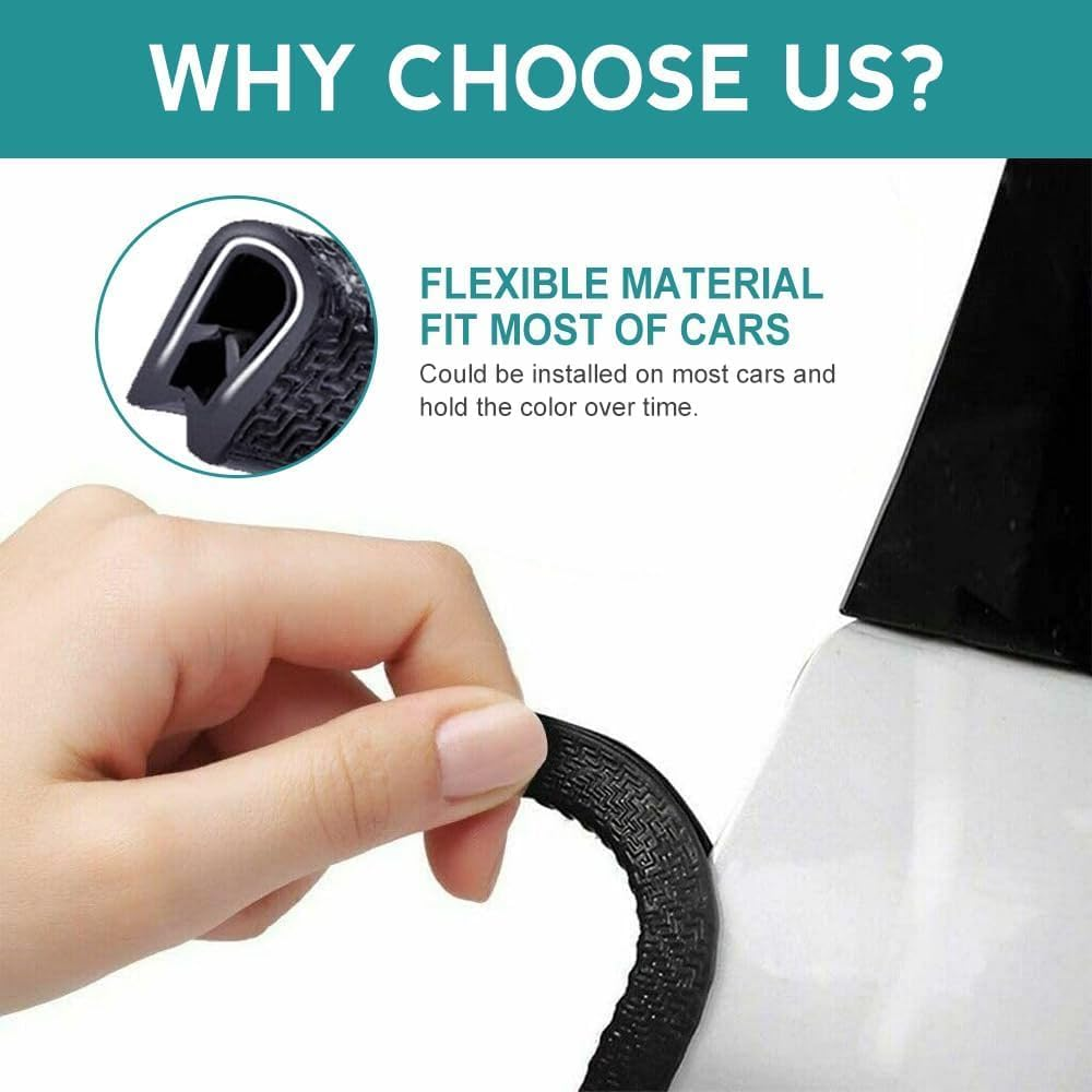 Youngly 10M Rubber Pinch Weld Seal Strip Car Caravan Door Edge Vehicle Protector Trim image number 6
