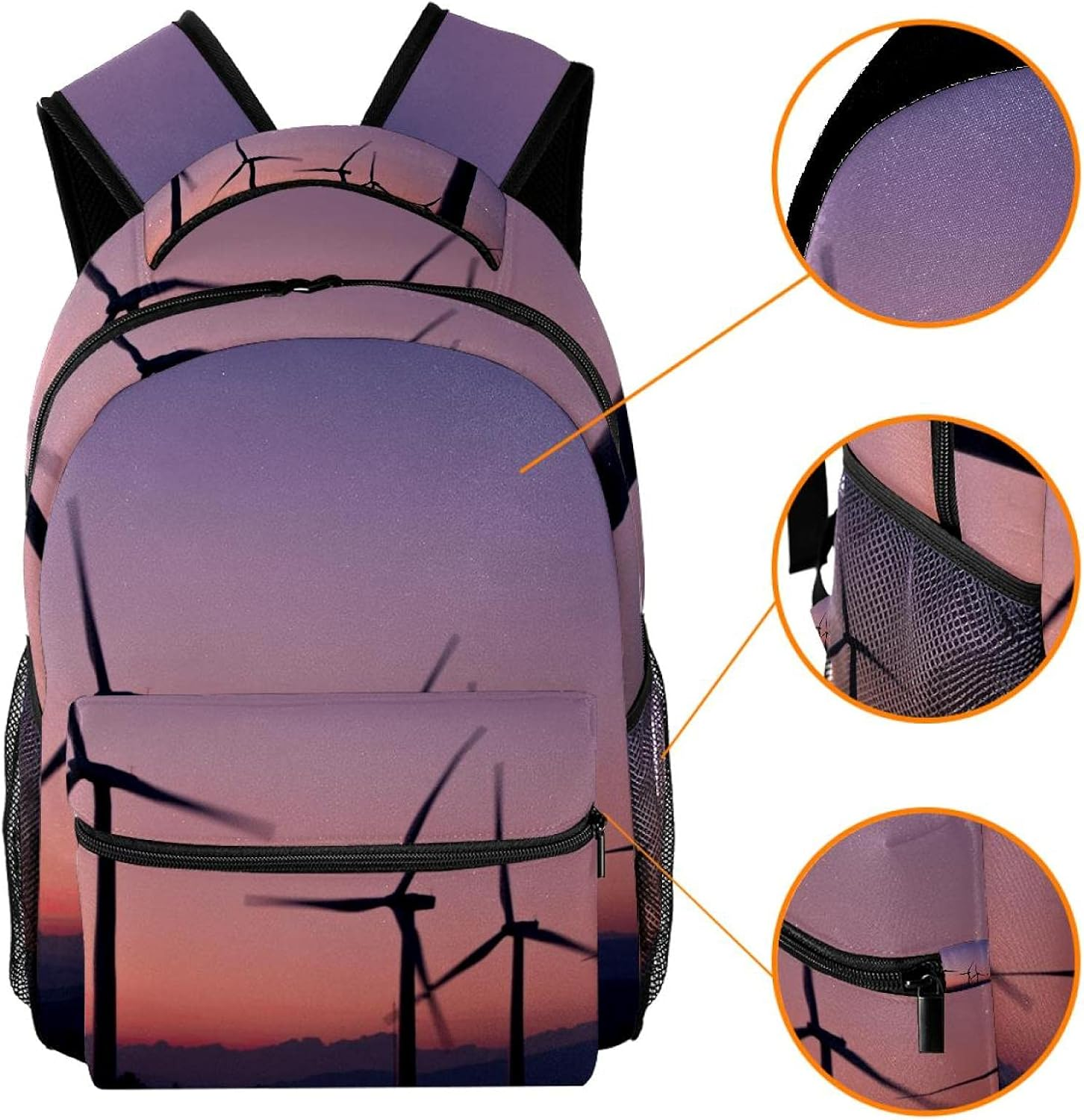 Windmills Backpack Students Shoulder Bags Travel Bag College School Tote Backpacks