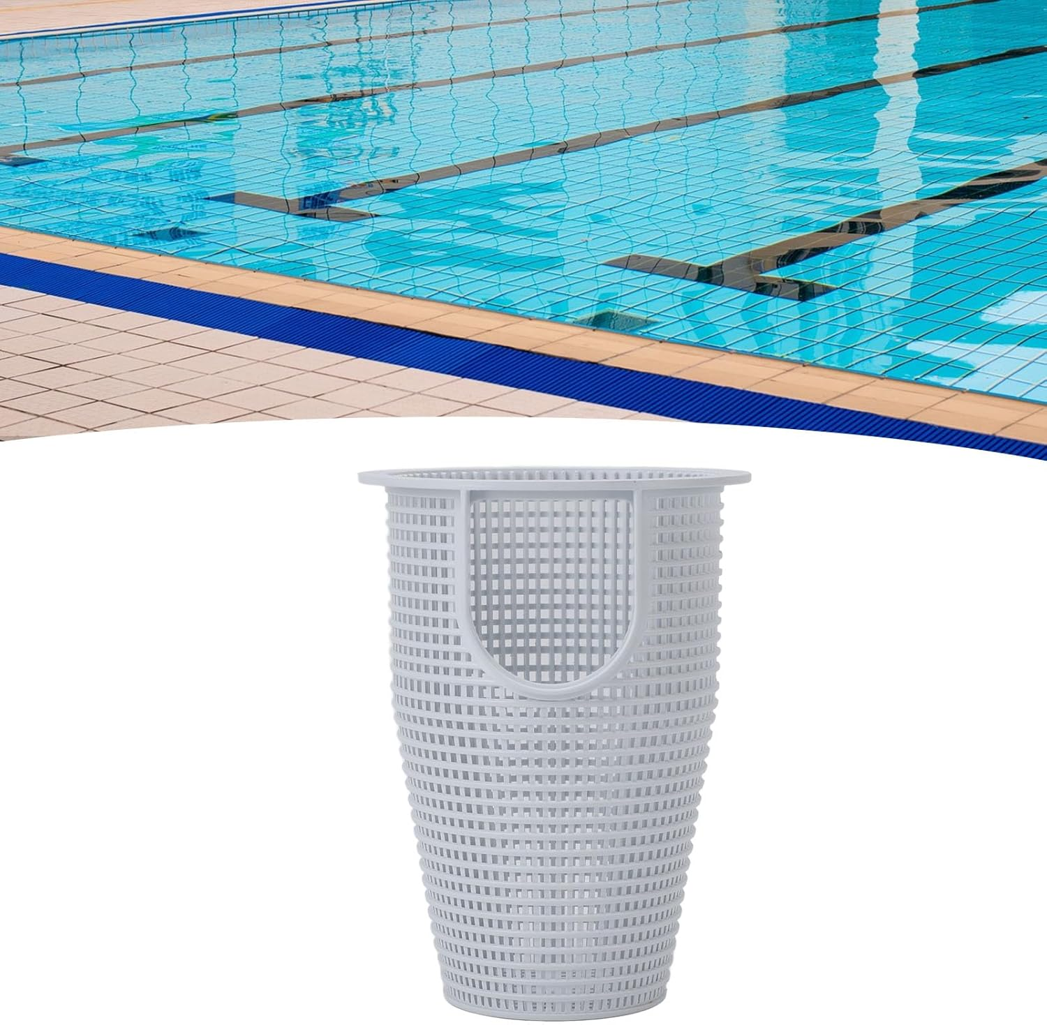 Pool Pump Basket for 4 H P 2400GPH, Plastic Strainer Basket for Swimming Pools Skimmer Replacement Parts, Pool Centrifugal Pump Filter Basket, Efficient Filtration