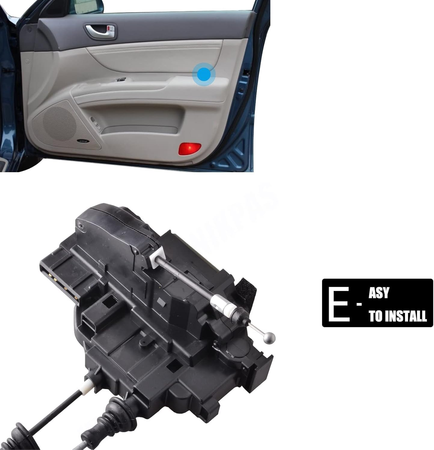 Door Lock Actuator Compatible for Hyundai Sonata 2006-2007 Front Right Passenger Side Replace Door Latch Lock 81320-3K010 81320-3K030 image number 3