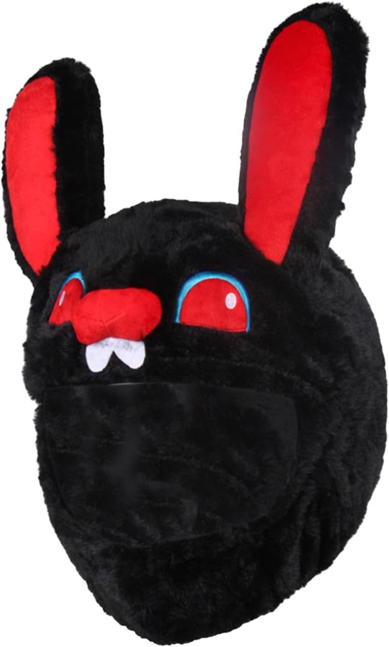 Magideal Helmet Cover Full Face Bunny Durable Decorative Gifts Soft Universal for Men Women Funny Helmet Cover Helmet Protective Cover