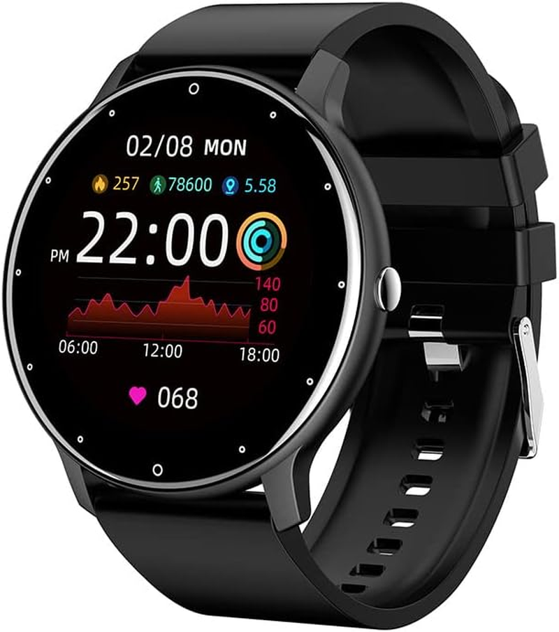 0.8Cm Ultra Thin Smart Watch Fitness Tracker Pedometer with Heart Rate, Blood Pressure, Blood Oxygen and Sleep Monitoring Functions, Support Message Synchronization, Multiple OSD Languages image number 2