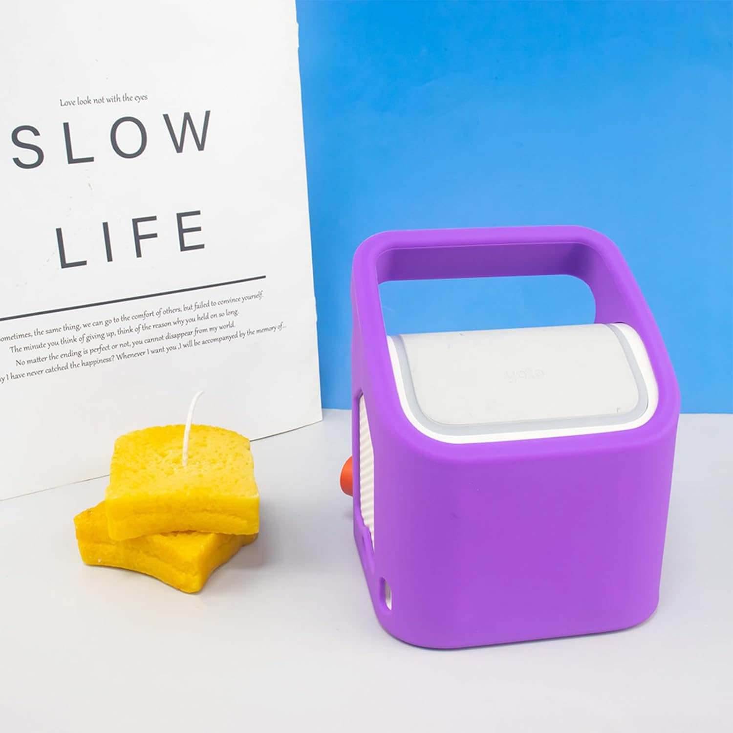 Carrying Silicone Case for Yoto Player (3Rd Gen.) Kids Bluetooth Audio Speaker,Travel Protective Jacket Skin Sleeve for Yoto Player 3Rd Gen(Purple) image number 1