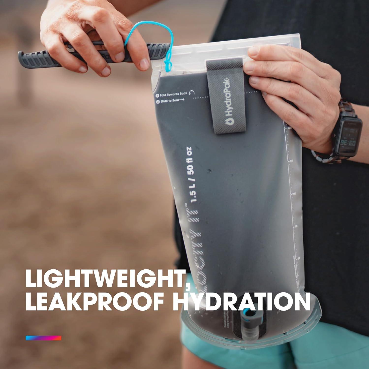 Hydrapak Velocity IT (1.5L or 2L Hydration Reservoir) - Insulated Water Bladder/Reservoir for Hydration Pack &ndash; Self-Sealing Bite Valve, Leak Proof and Dishwasher Safe image number 3