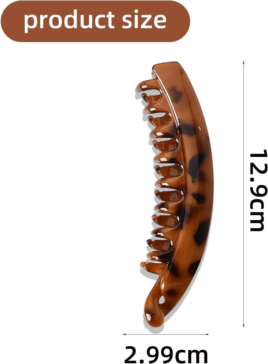 Xlihdzum 4Pcs Banana Clip Clincher Comb Hair Grips - Tortoiseshell Ponytail Holder Combs for Women & Girls, Strong Hold Hair Clips for Thick & Long Hair (Versatile Styling, Comfortable Wear) image number 2