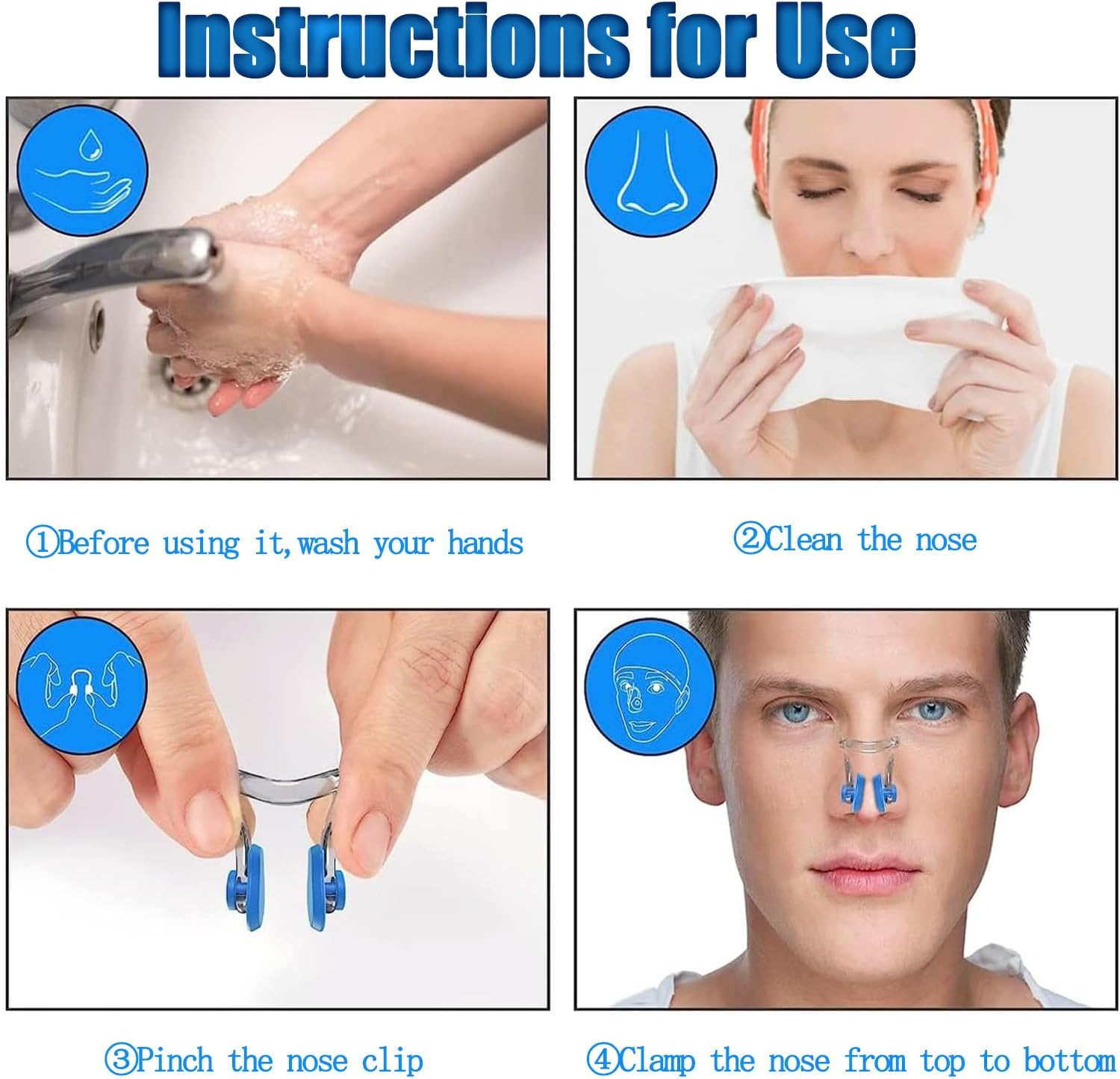 WADY 8Pcs/Pack Waterproof Silica Gel Swimming Nose Clip, Nose Clips Swimming, Swimming Nose Clips PVC Silicone Swimming Nose Plugs Swim Training Protector Plug for Adult Kids (8) image number 3