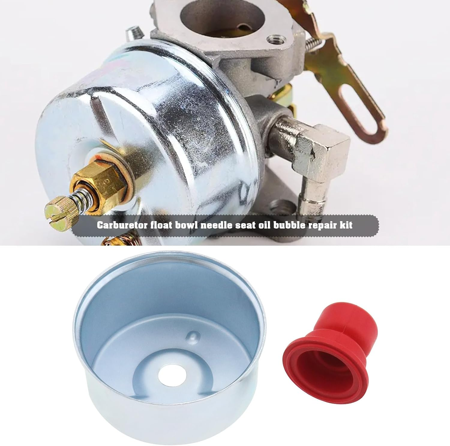 SG Store 2Sets Carburetor Float Bowl & Needle Seat Kit Primer Bulb O-Ring Repair Kit Compatible with Tecumseh 631867 631021B 631021A 631021 36045A Lawn Mower Carb image number 1