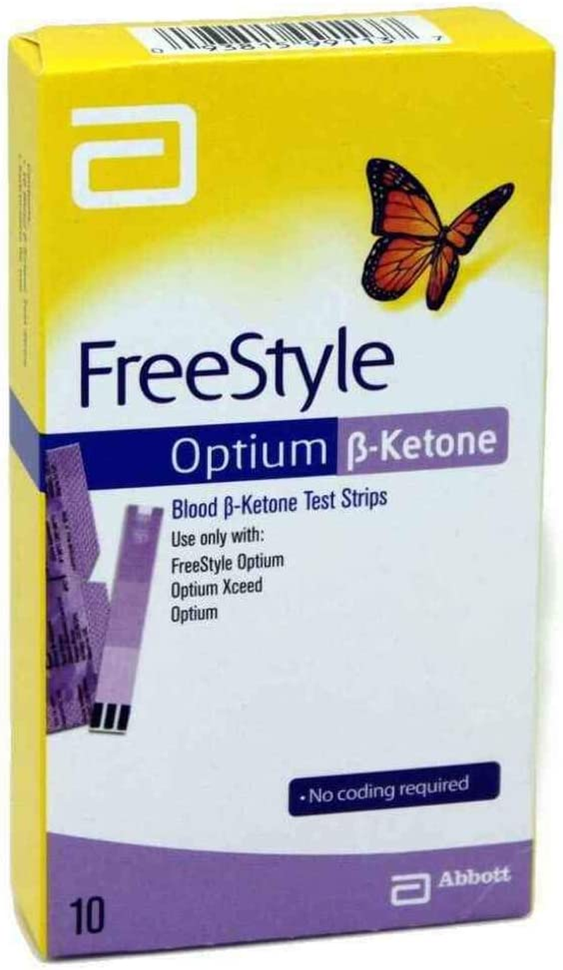 ABBOTT FREESTYLE OPTIUM BLOOD KETONE 10 STRIPS Diabetes Weight Loss