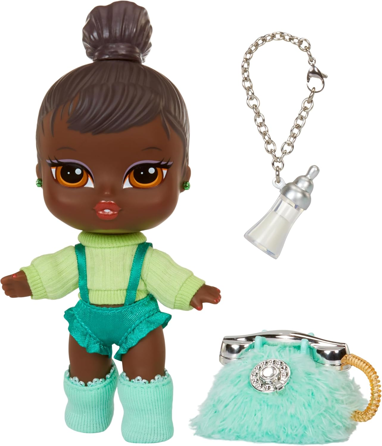 Bratz Babyz Runwayz Doll - Felicia - 1 Collectable Fashion Doll with Fashionable Outfit, Cute Baby Doll with Necklace That Also Serves as a Keyring - Children'S Toy - for Kids from 6 Years