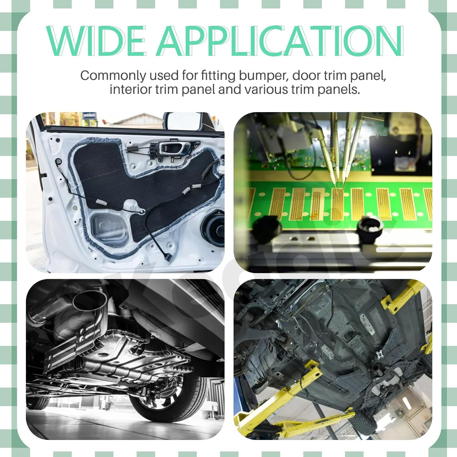 Keadic 240Pcs 8 Sizes Nylon Rivets Push Type Panel Retainer Fastener Clip Assortment Set, Black PCB Circuit Panel Fasteners for Car Bumper Door Trim Interior Panels image number 6