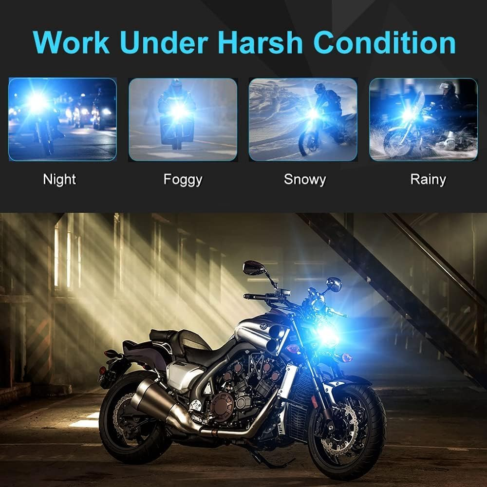 HOCOLO 2X F2 9005 HB3 H10 8000K Car LED Fog Lights Replace Halogen Bulbs,3570 Csp-Chips 80W 8000Lm,Bright IP68 Waterproof Vehicle Lamp Accessories Exterior Automotive (Ice Blue, 9005/HB3/H10) image number 6