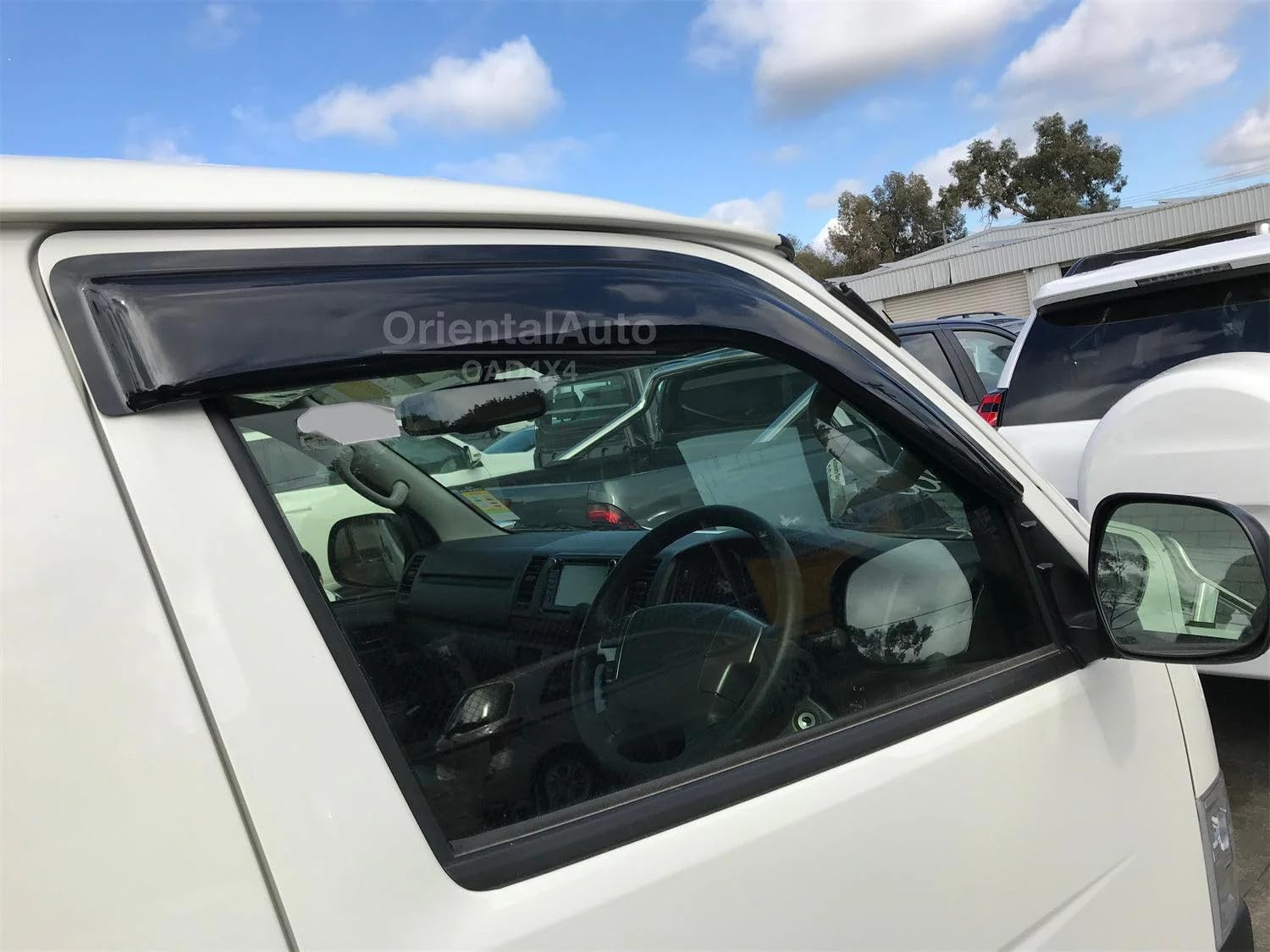 OAD4X4 Weathershields Compatible with Toyota Hiace 2005-2019, Injection Weather Shields Window Visors Wind Deflectors Sun Rain Guard 2PCS Set image number 2