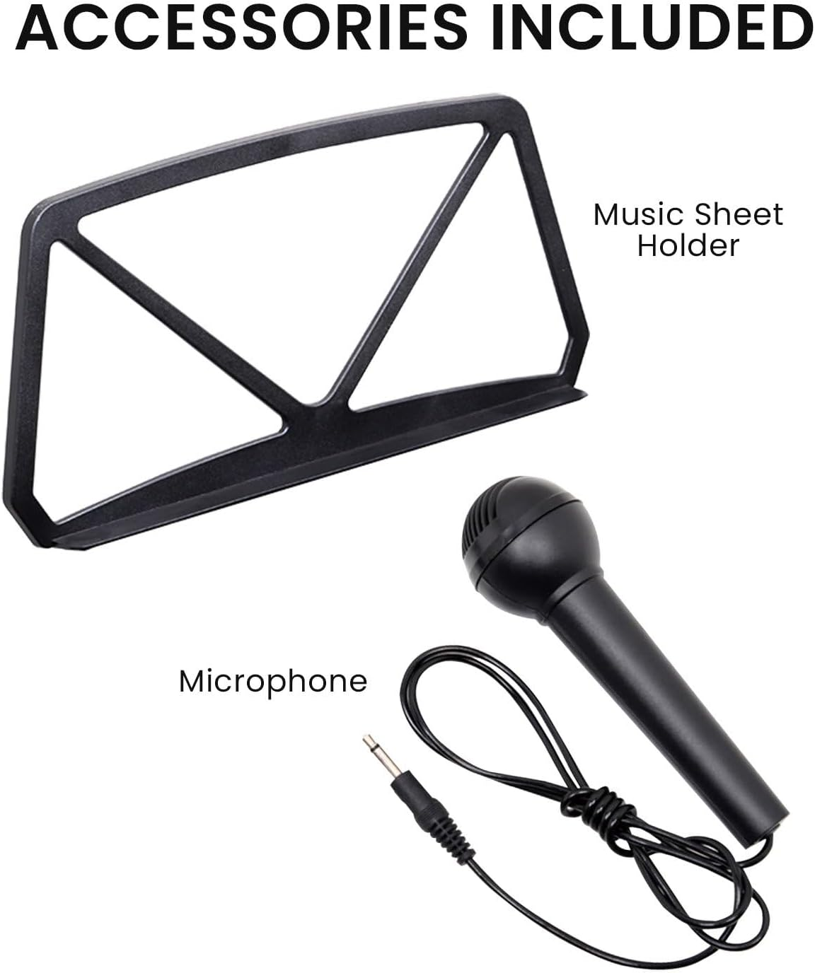 Karrera 61-Key Electronic LED Keyboard 75Cm Portable Piano in Black with Microphone Input, Headphone Output, 255 Timbres & Rhythms image number 5