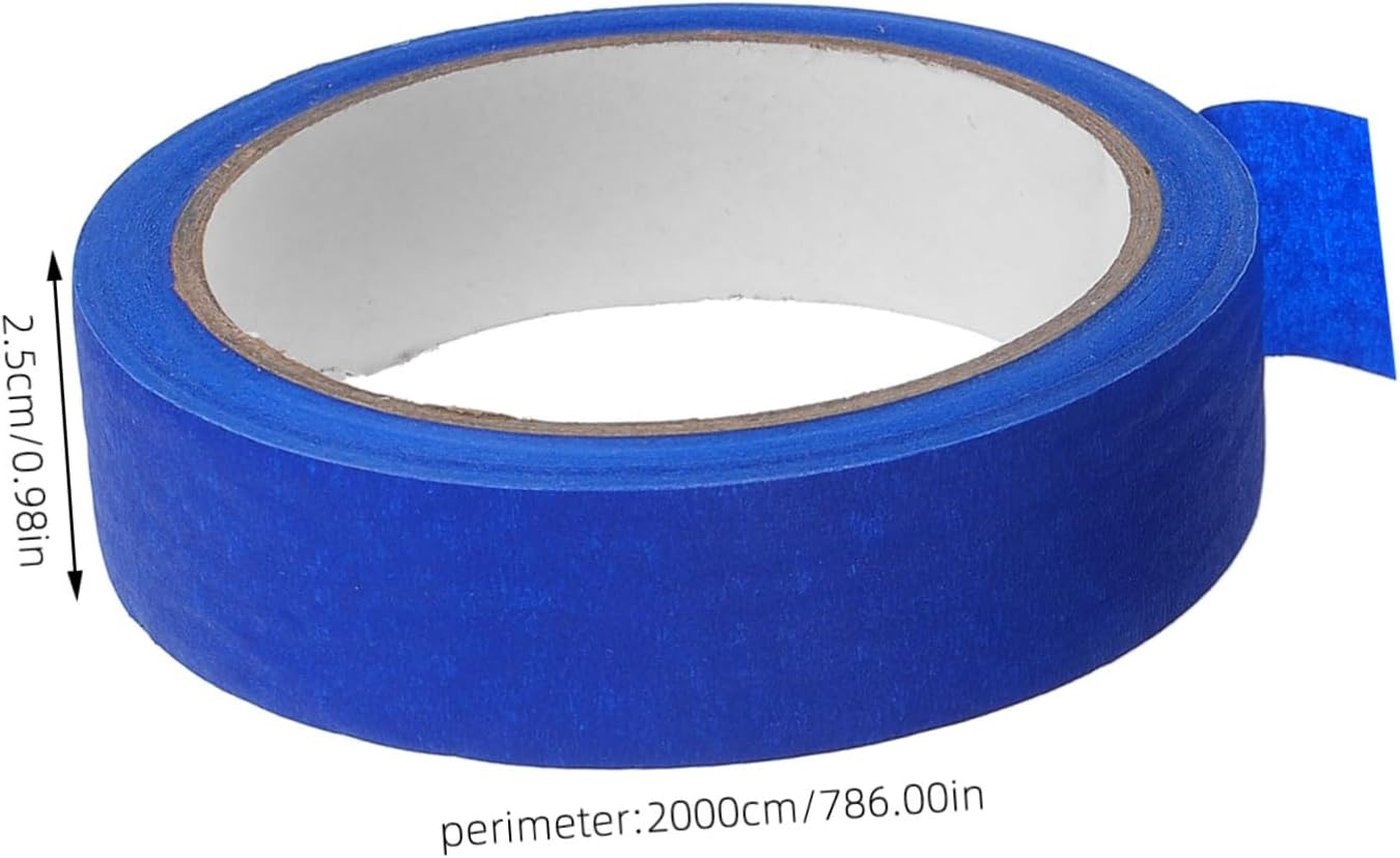 6Rolls Masking Tape Writable Adhesive Tape for Auto Painting and Craft Projects Each Stickiness for Precise Application for Labeling and Painting Supplies