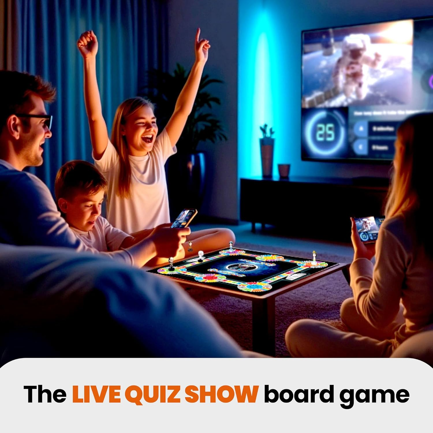 Outsmarted - the App-Connected TV Quiz-Show Board Game | Kids, Teens & Adults | Next-Level Game Night for Family & Friends | 2&ndash;24 Players | Age 8+ | 10,000+ Questions | 2026 Edition image number 3