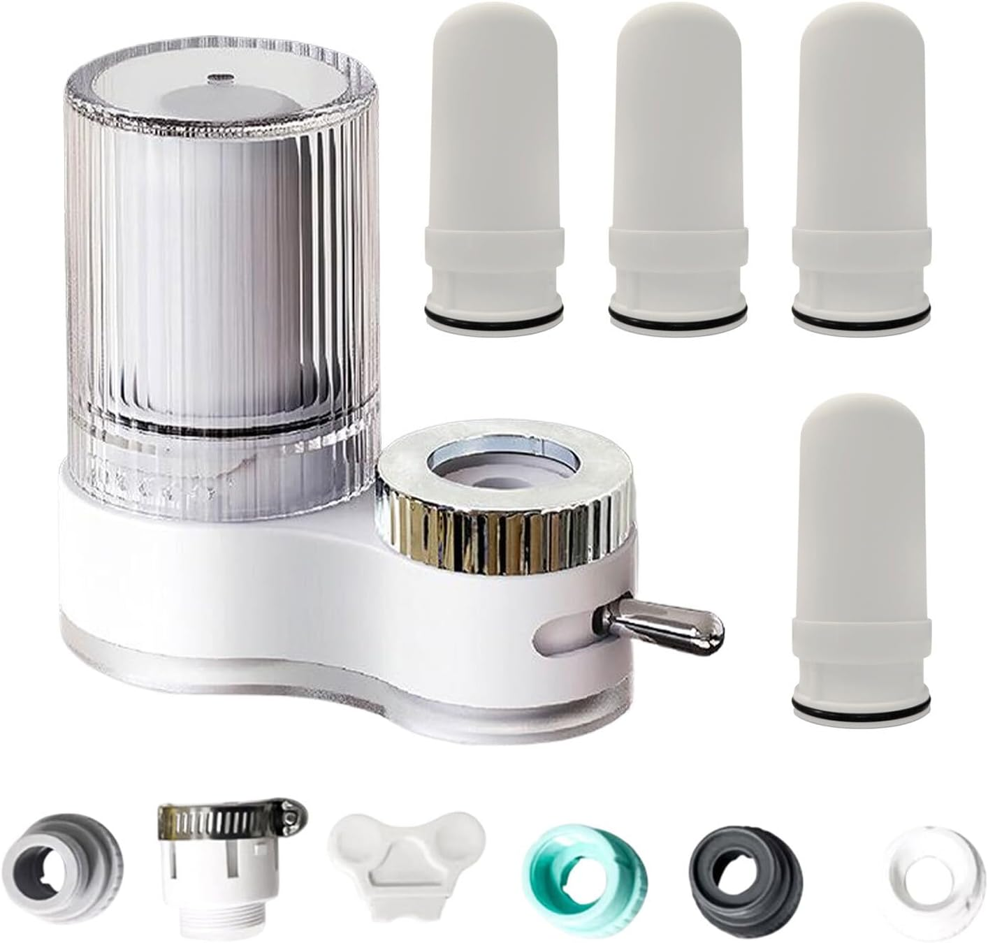 Flowpure Tap Water Purifier 7 Stage Water Filtration System Filters Substances Incl Chlorine ABS Flows Pure Tap Filter, B