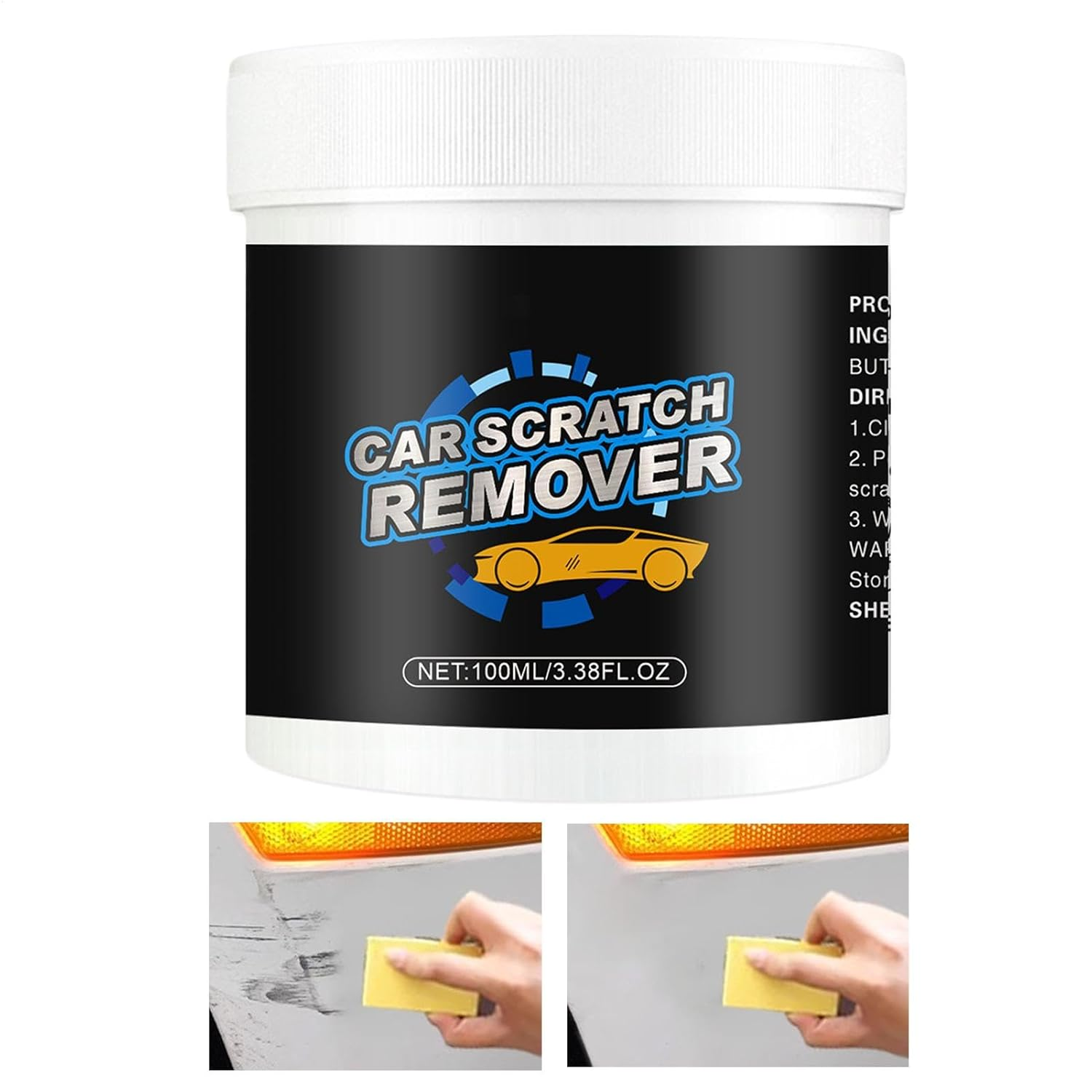 Car Scratch Remover - Scratch Polish Tool for Car,100Ml Multi-Uses Scratch Remover, Paint Correction Compound That Removes Defects While Adding Gloss and Shine image number 6