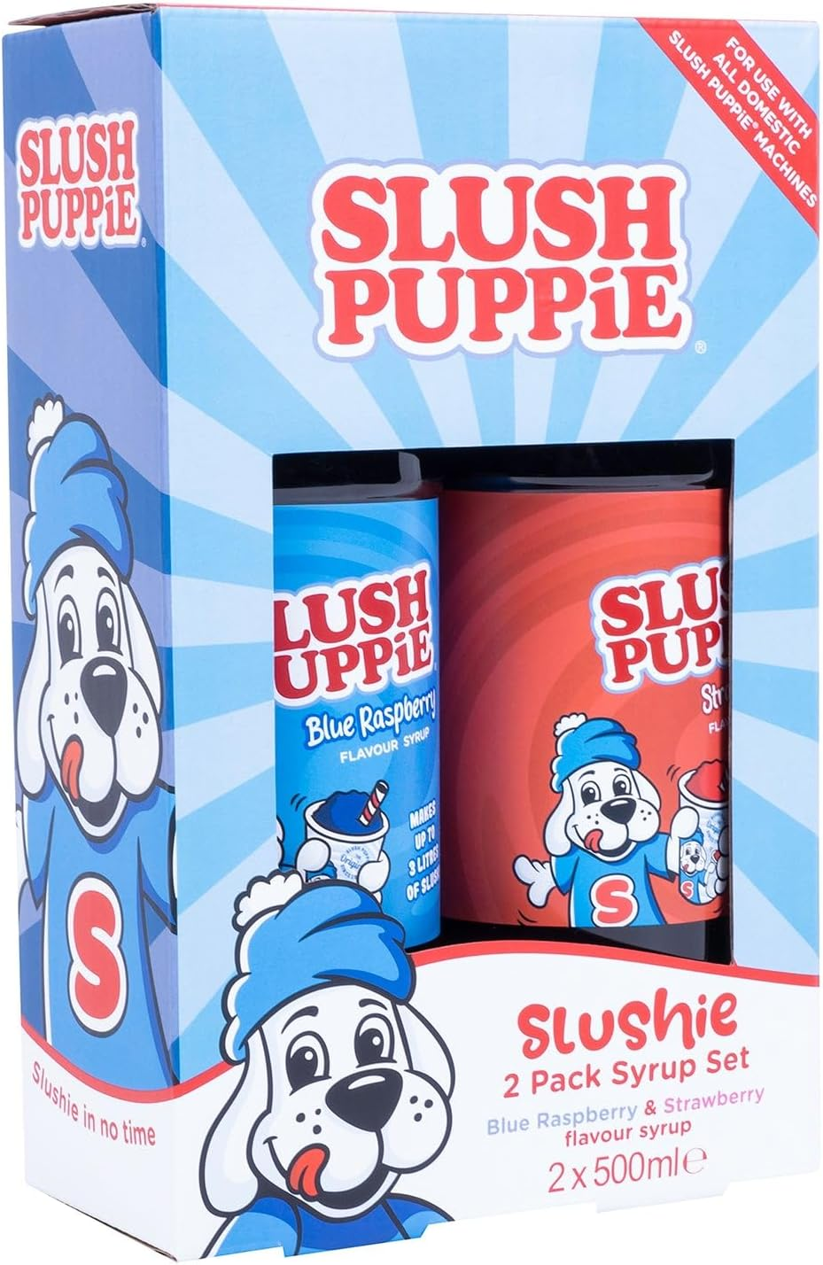 Slush Puppie Twin Pack Syrups Blue Raspberry and Strawberry 500Ml, Classic Flavours for Slush Puppie Machines image number 3