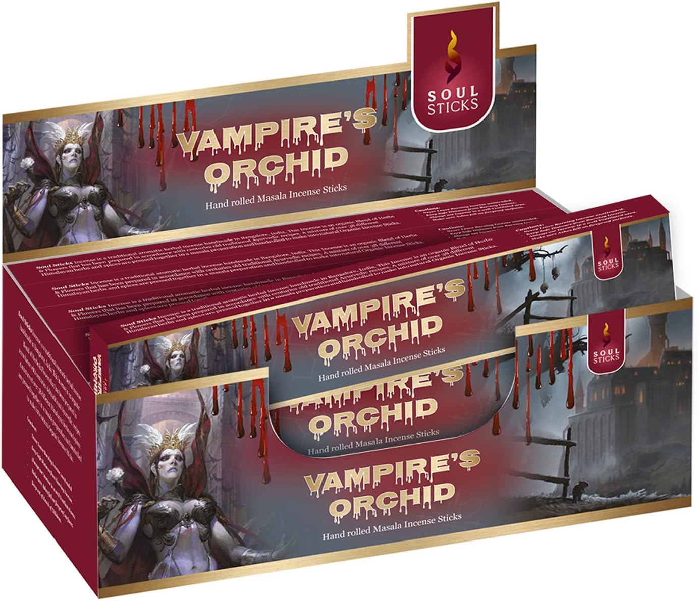 Soul Sticks Hand-Rolled Incense Sticks Evil Spirit Blends 180 Gram Box | 100% Natural Masala Incense Organic Home Fragrance Agarbatti (Werewolves)