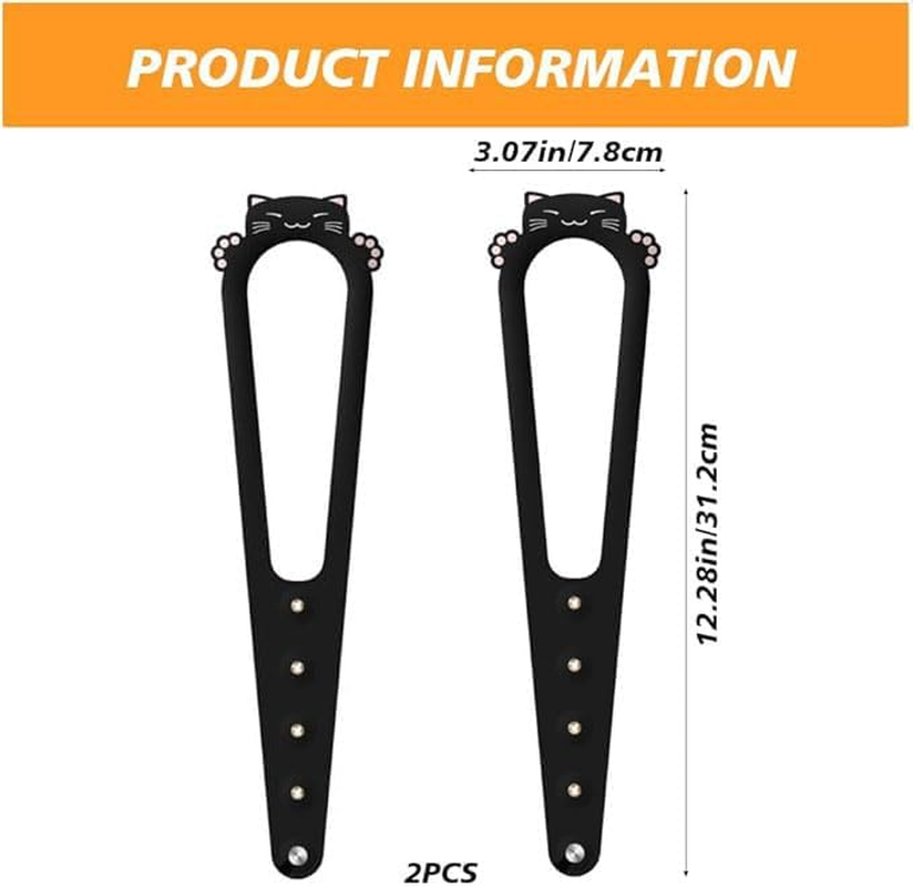 Cat Door Holder Latch, 2Pcs Cat Door Holder Latch Straps, Pet Door Installs Fast Flex Latch Strap, Black image number 1