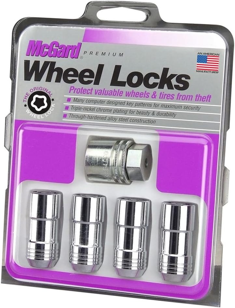 MCGARD 24234 Chrome Cone Seat Wheel Locks (9/16" - 18 Thread Size) - Set of 4