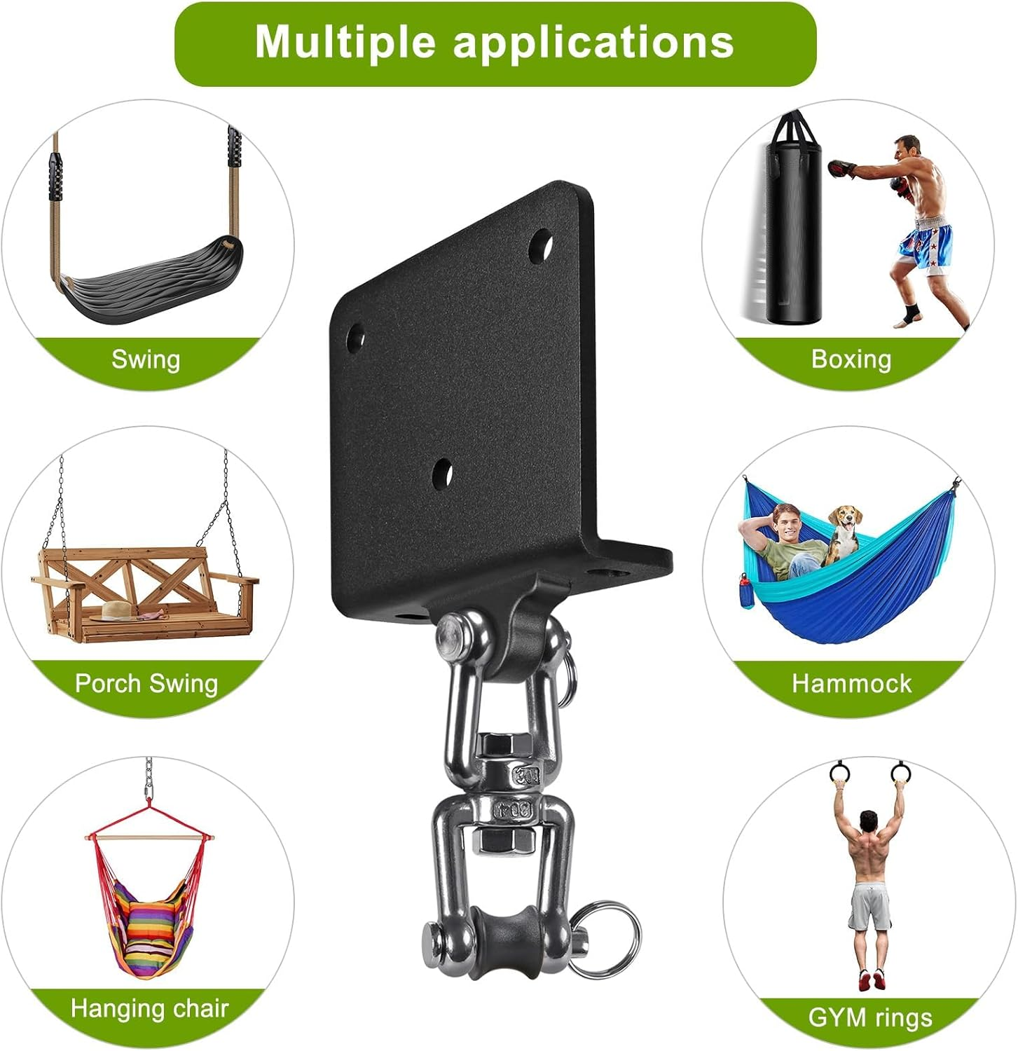 Punching Bag Hanger for Heavy Bag Beam Mount Hardware 360&deg; Rotation Boxing Bag Ceiling Mount I-Beam Heavy Bag Hanger Beam Mount Hooks for Hanging Heavy Punching Bags image number 1