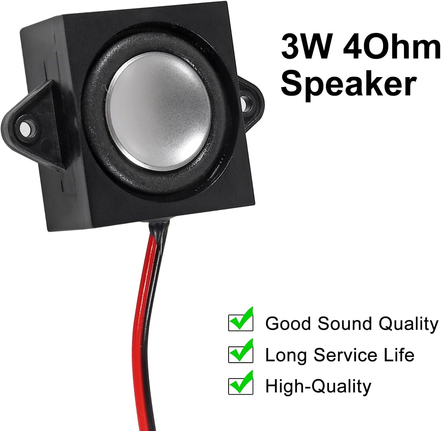 4Pcs 3W 4 Ohm Mini Loudspeakers 3 Watt JST-PH2.0 Interface Micro Speaker for Arduino, Small Electronic Projects, Advertising Machines, LCD TV Monitors
