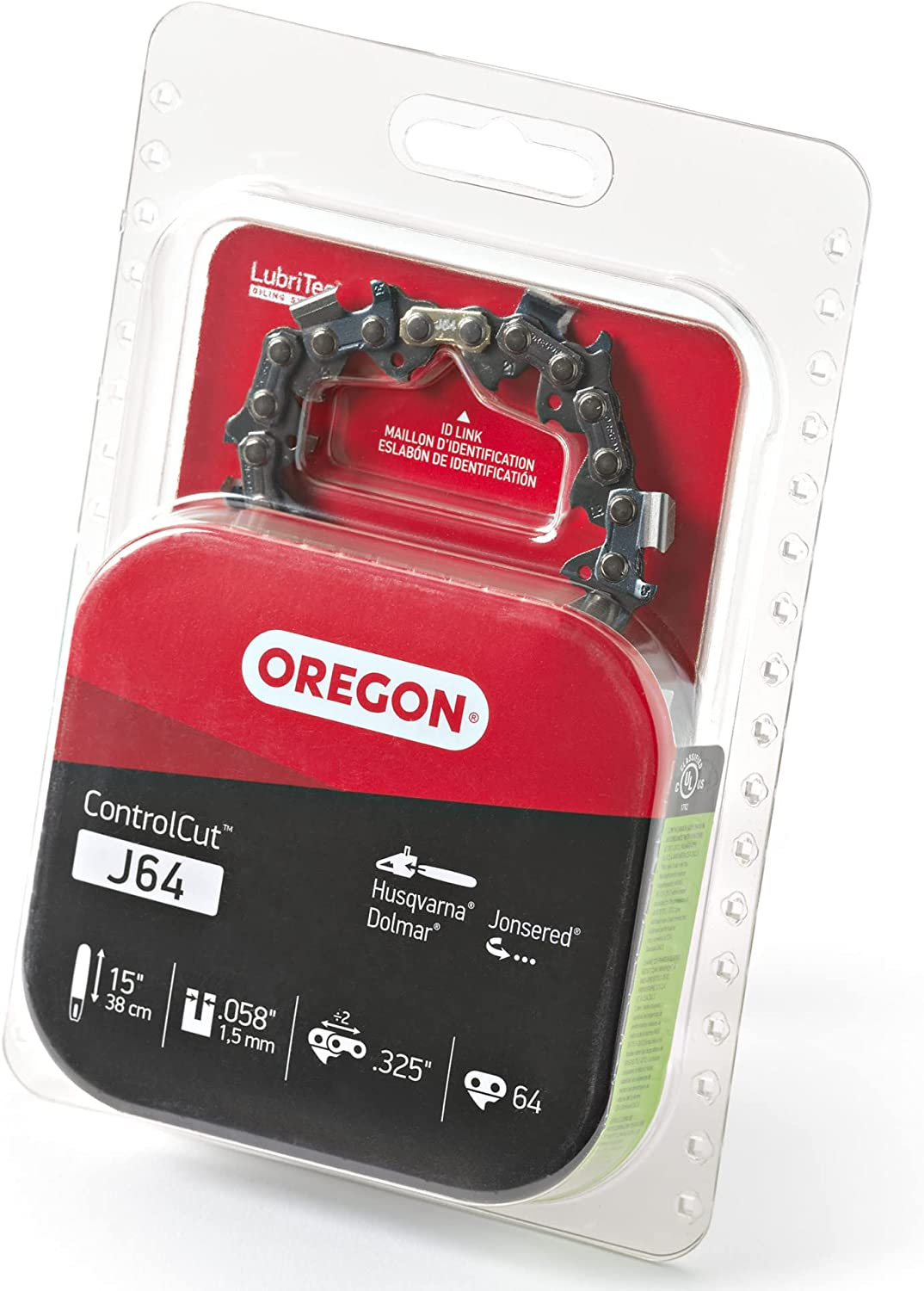 Oregon J64 Controlcut 15-Inch Chainsaw Chain, Fits Husqvarna, Dolmar, Jonsered image number 6