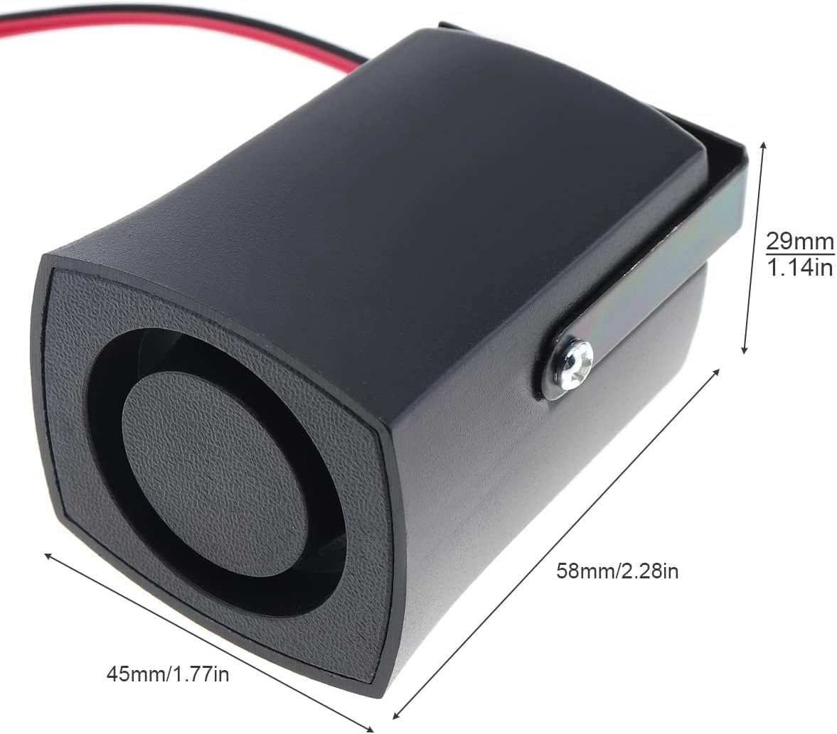 Car Back-Up Alarm, 105Db 12V-24V Waterproof Reverse Beeper, Black ABS Plastic, Universal Fit for Car, Motorcycle image number 5