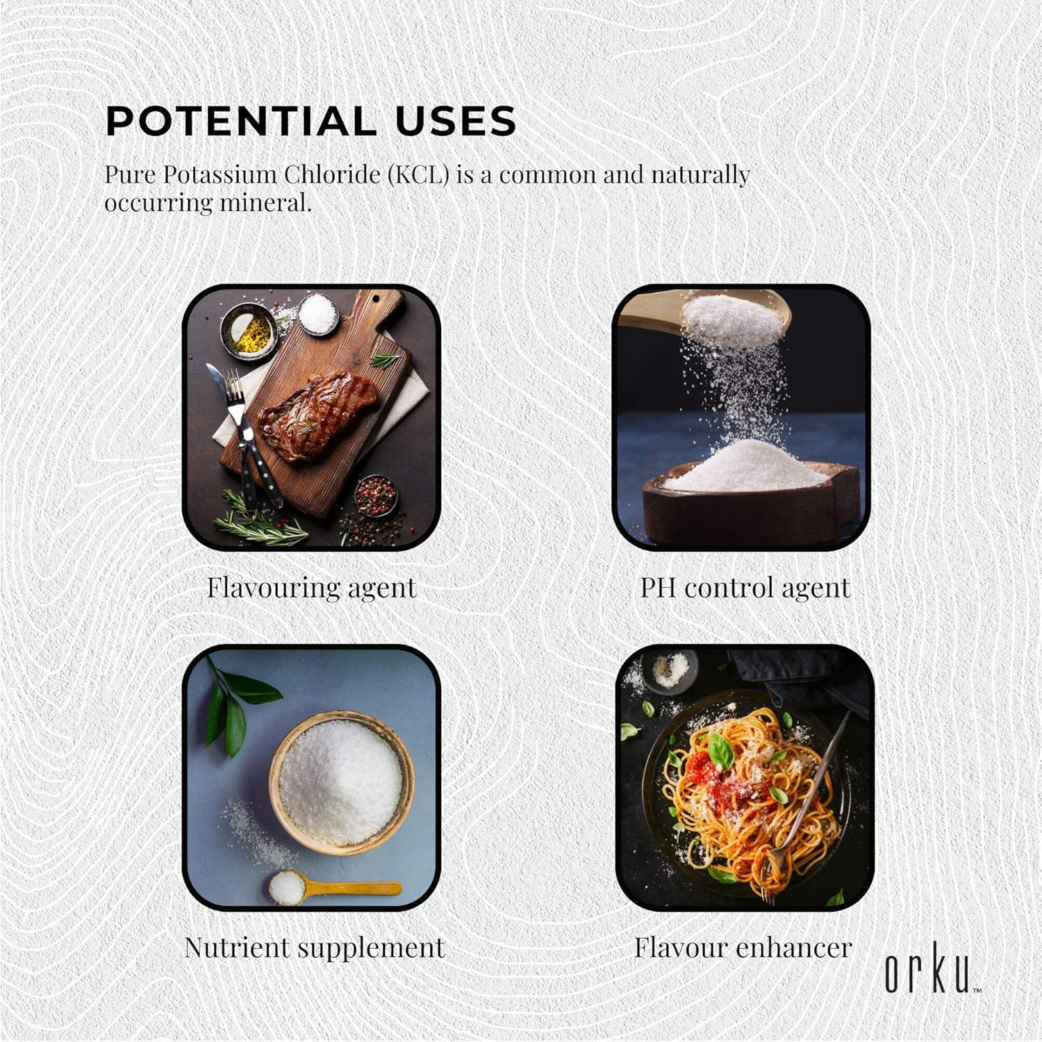 5Kg Potassium Chloride Powder - Pure E508 Food Grade Salt Substitute Replacer image number 1