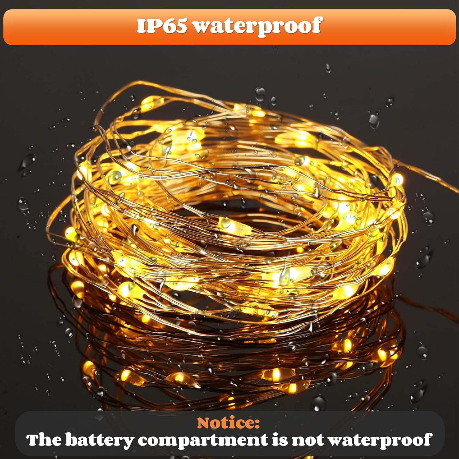 Yizhet Pack of 6 Rechargeable Fairy Lights with Removable Battery Box, Timer 3M 30 LED, IP65 Waterproof for Indoor/Outdoor, Christmas, Garden, Wedding (Warm White) image number 6