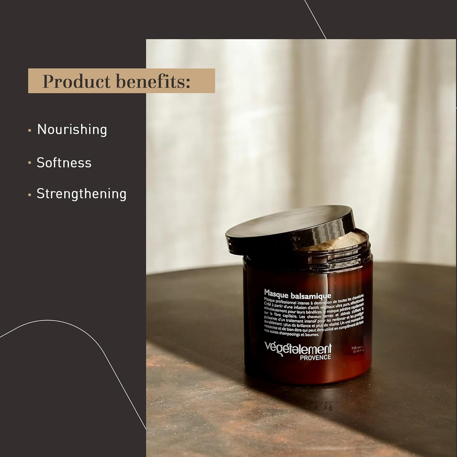 VEGETALEMENT ORGANIC Hair Mask, Plant-Based Hair Treatment Mask for Dry and Damaged Hairs, 750Ml, Cruelty Free with Jojoba Oil & Marula Oil for Strengthening and Repairing image number 6