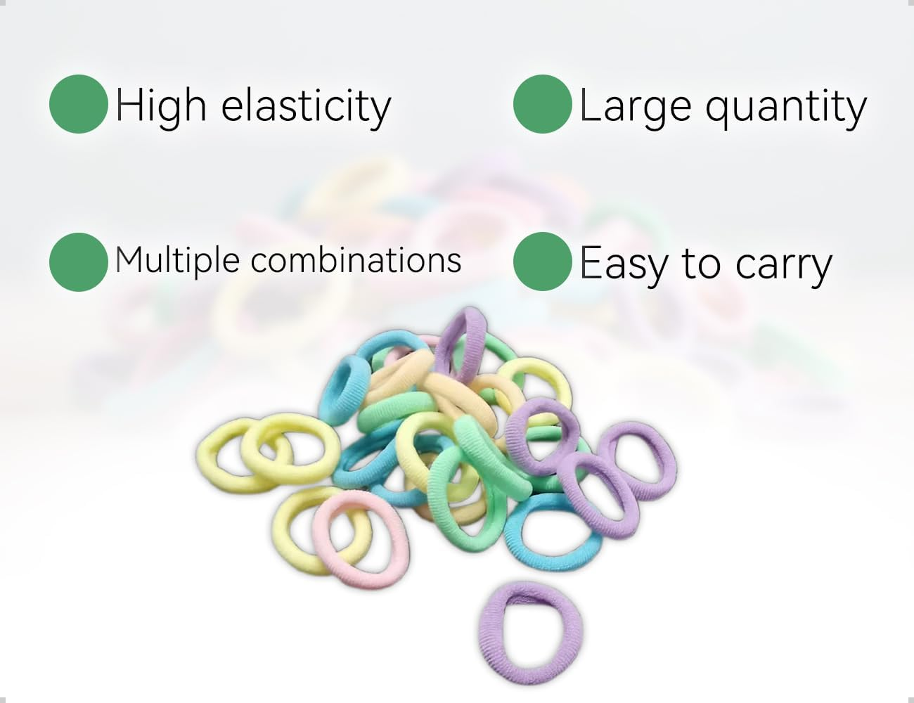 AOYEGIC Pack of 200 Small Hair Bobbles Girls, Seamless Multicoloured Mini Hair Bobbles, Elastic Soft Loom Bands, Ponytail Decoration, for Girls, Children, Baby (Colour)