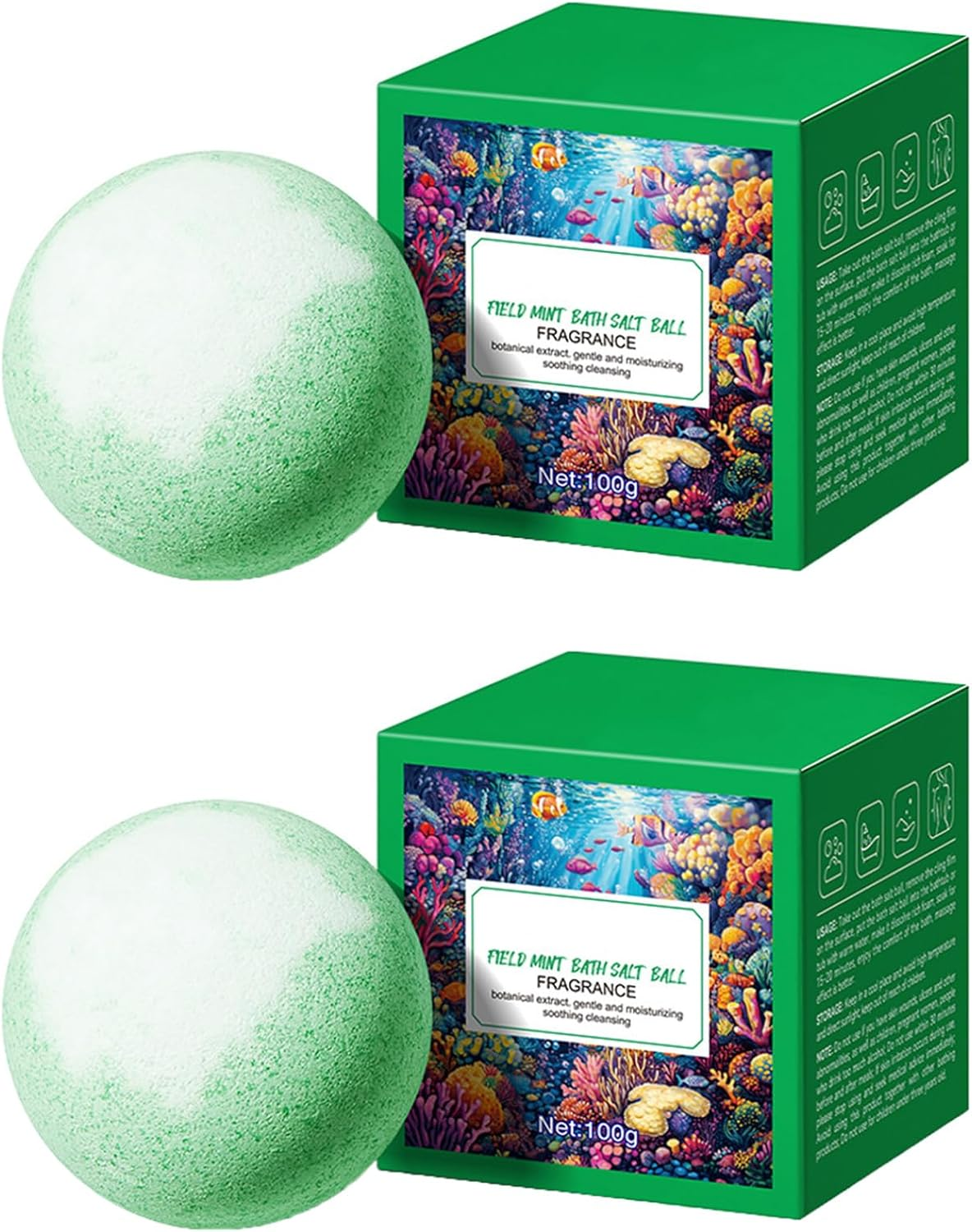 Jugaoge 2-Pack Bath Fizzies with Fruit Essence, Moisturizing Bath Bombs for Soft Skin Lavender One Size - Lavender image number 6