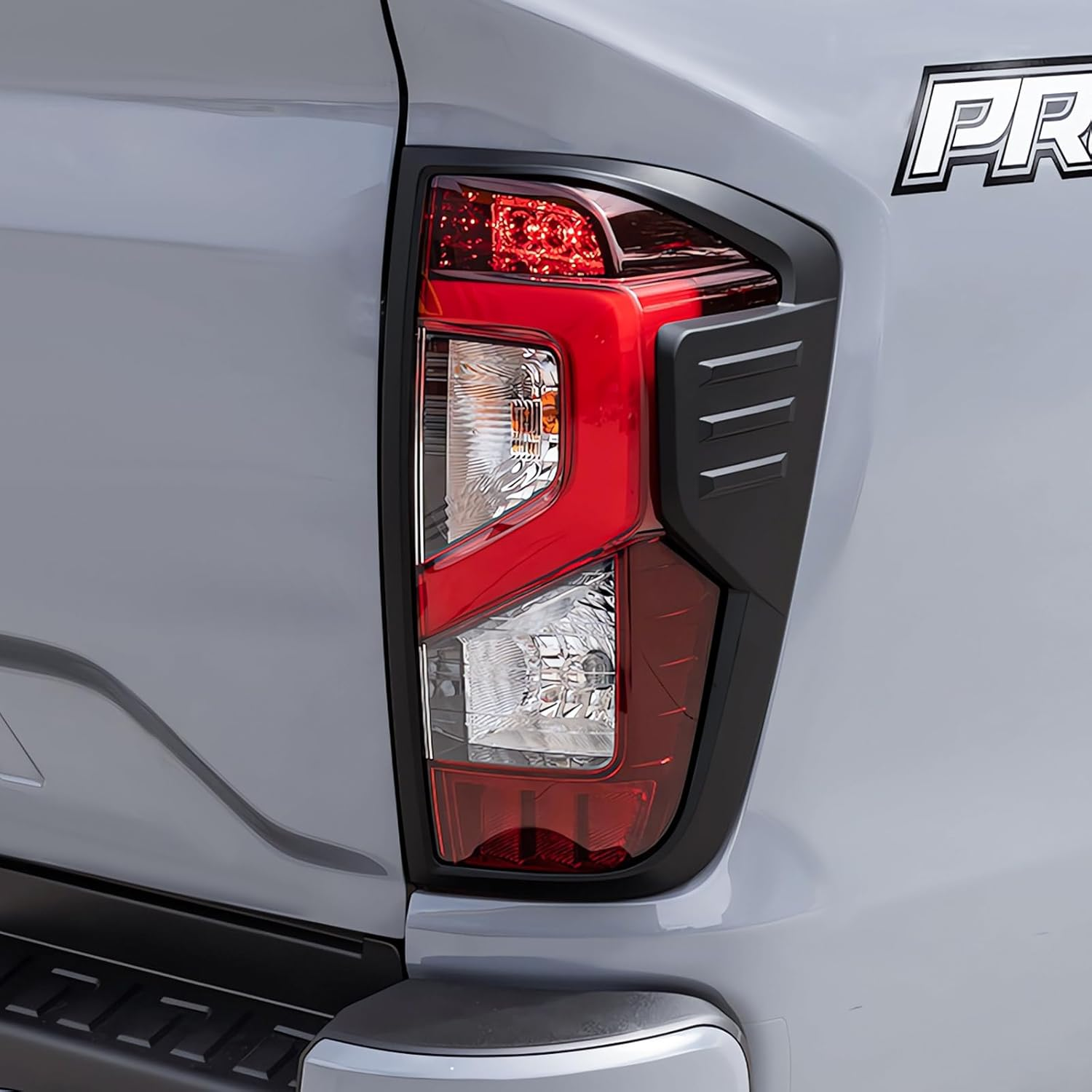 Headlight Tail Light Cover Trim for Nissan Navara NP300 D23 2021-2025 Accessories, Head Light Rear Taillight Trim Cover Protector Surround Frame Matte Black, 4Pcs/Set image number 5