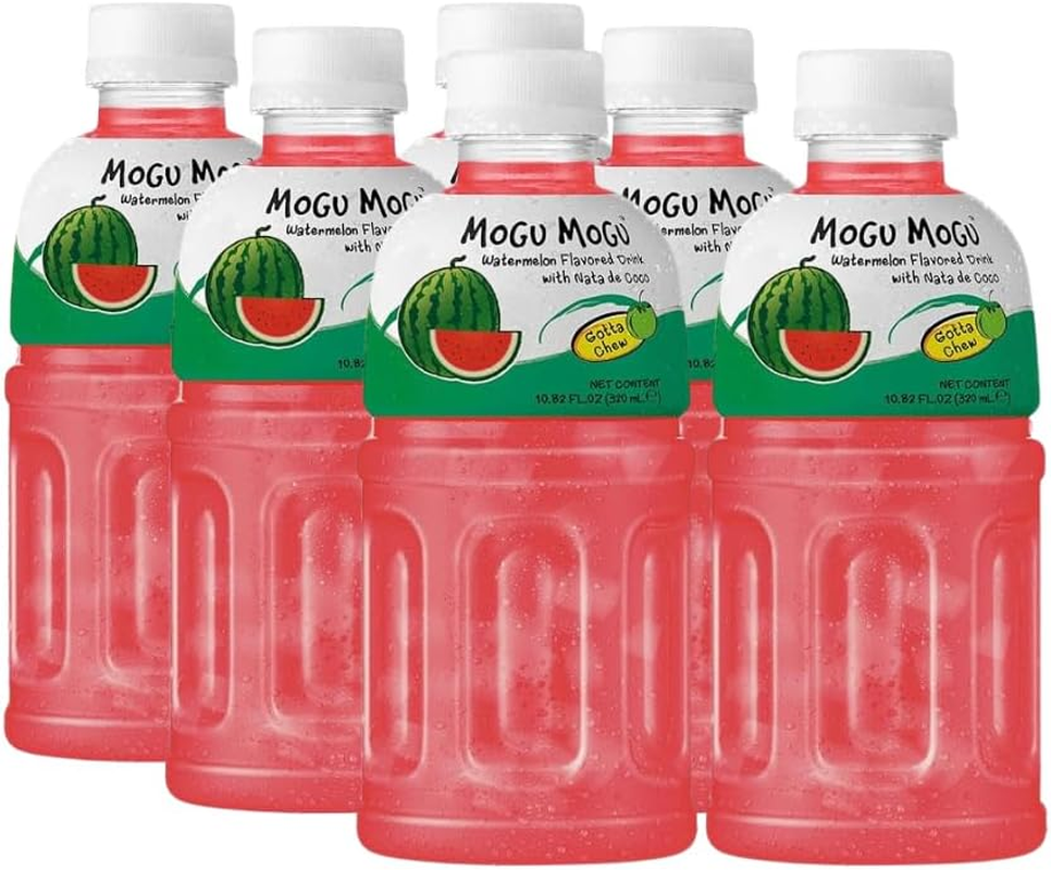 Mogu Mogu Watermelon Drink with Nata De Coco 320Ml 6 Pack