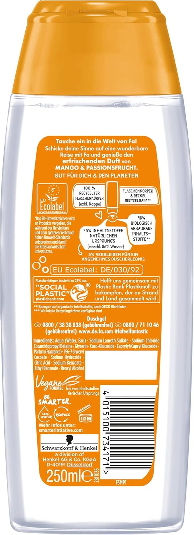 FA Pure Freshness Shower Gel 250 Ml image number 1