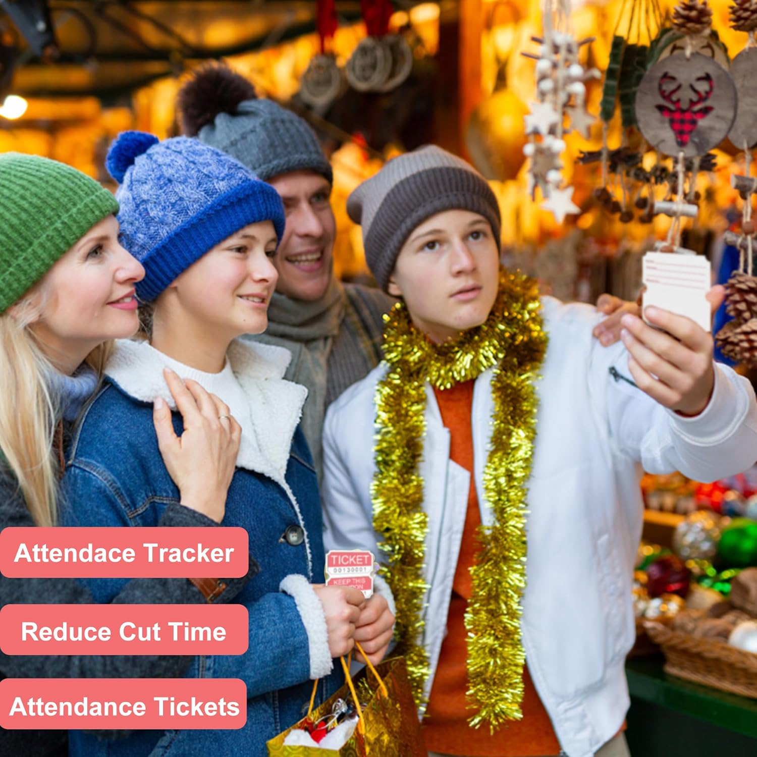 L LIKED 500 Red Double Raffle Tickets 50/50 Tickets for a Raffle or Drawing image number 3