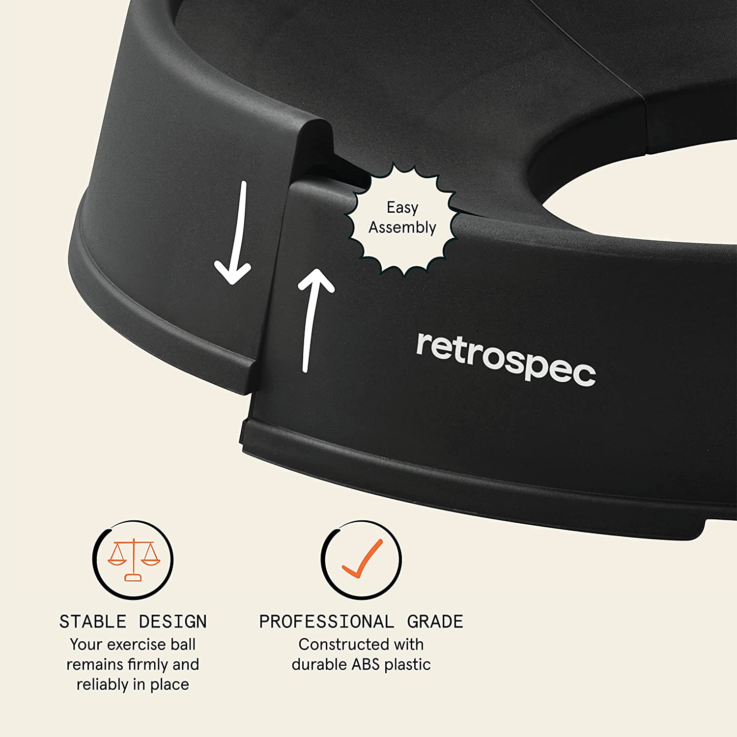 Retrospec Luna Exercise Ball, Base & Pump/Ball & Pump with Anti-Burst Material - Fitness Gym Swiss Ball - Perfect for Balance, Stability, Yoga, Pilates, Pregnancy & Birthing image number 2