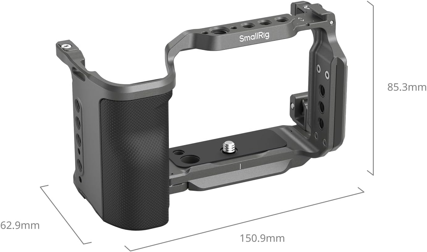 SMALLRIG ZV-E10 II Hawklock Quick Release Cage Kit for Sony ZV-E10 II with Cable Clamp for HDMI, Built-In Ergonomically Designed Silicone Handle, Quick-Release Plate for Arca, QD Socket - 4949 image number 4