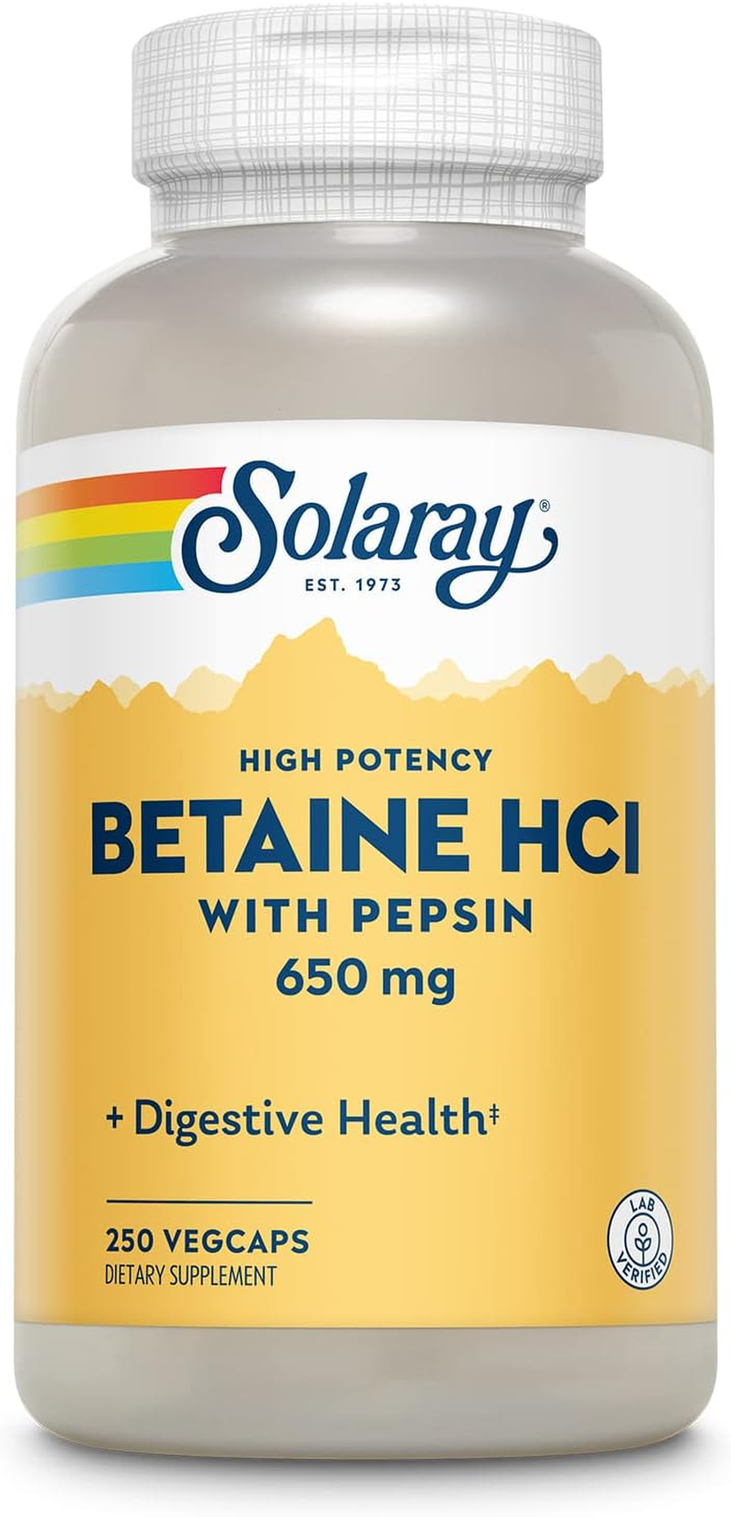 Solaray High Potency HCL + Pepsin 650 Mg 2Vcapsules, 250 Count image number 3