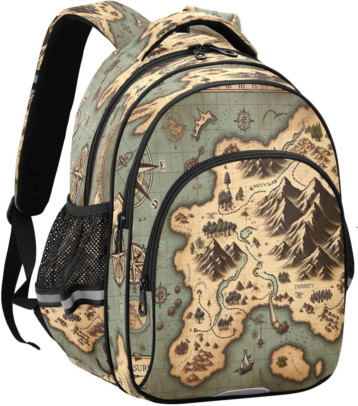 RPLIFE Backpack for Kids Ages 3-8, Game Treasure Map Elementary Kids Backpack, 15 Inch image number 1