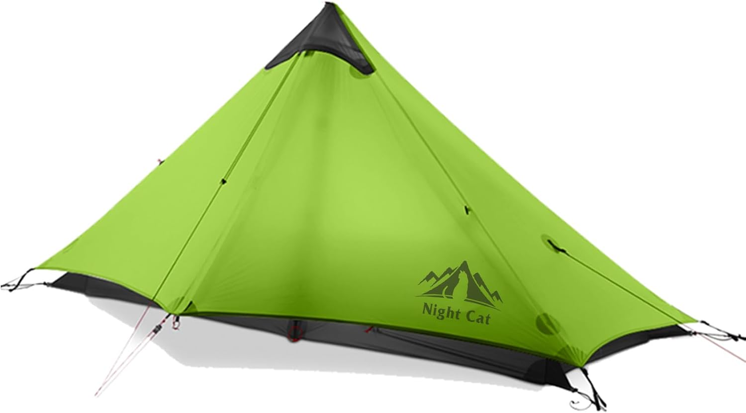 Night Cat Backpacking Tent One 1 Person for Professional Hiker Ultralight Bivvy Tent Camping Hiking Mountaineering Waterproof with Mosquito Net Double Layers 2.3X0.8M