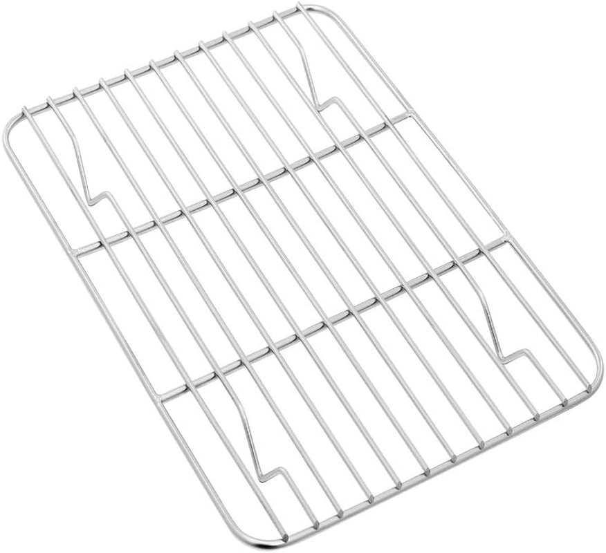 P&P Chef Baking Rack Pack of 2, Stainless Cooling Rack for Cooking Baking Roasting Grilling Drying, Rectangle 8.6'' X 6.2'' X0.6'', Fits Small Toaster Oven, Oven & Dishwasher Safe image number 5