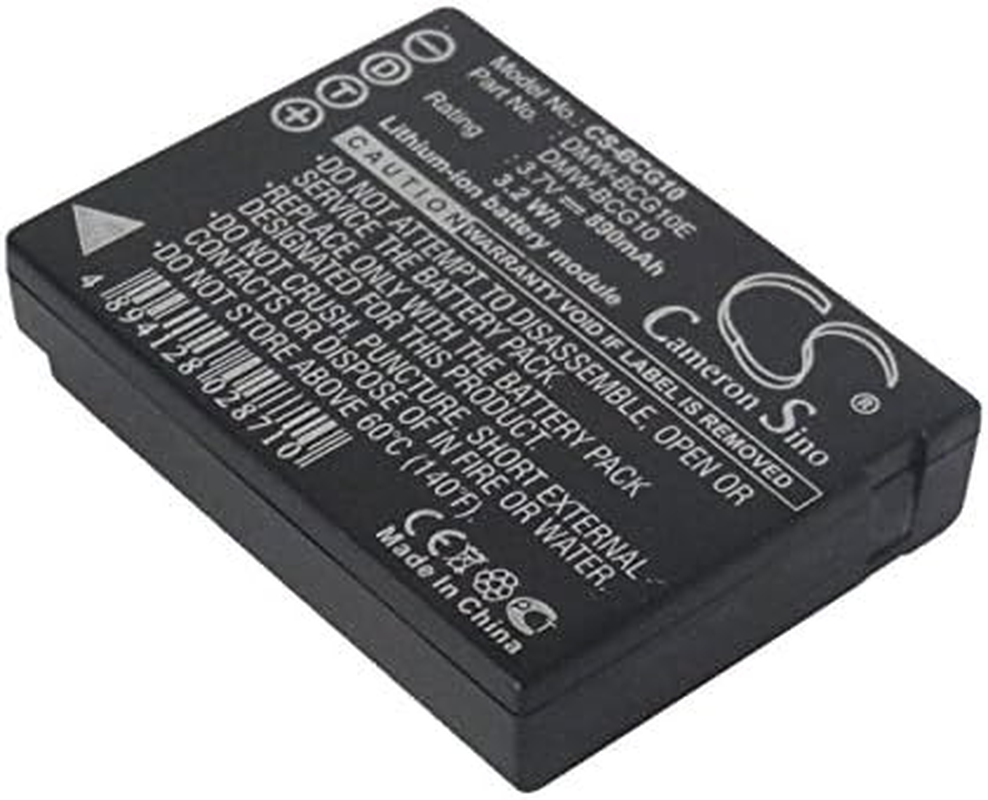 KONGNY Replacement Battery Compatible with Panasonic Lumix DMC-TZ6, Lumix DMC-TZ65, Lumix DMC-TZ6A, Lumix DMC-TZ6EG-K, Part Number: DMW-BCG10, DMW-BCG10E, DMW-BCG10GK, DMW-BCG10PP 890Mah/3.7V image number 3