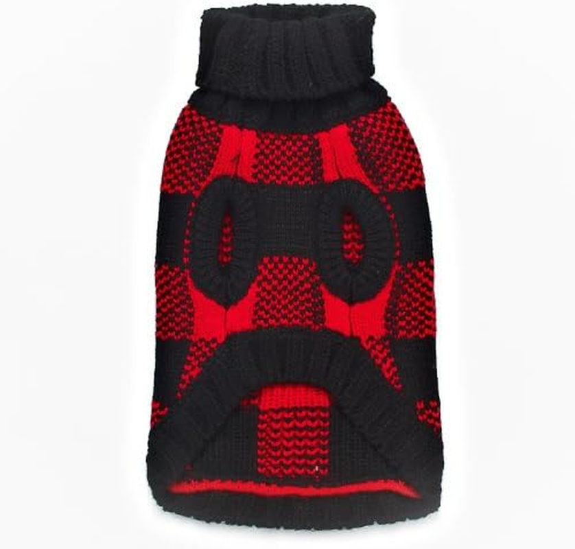 Fab Dog Turtleneck Sweater Buffalo Check Sweater XL (18Inc) image number 2