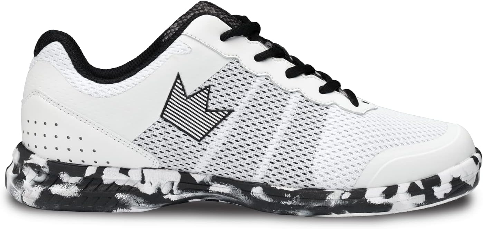 Brunswick Fuze Chaos Mens Bowling Shoes, Black/White image number 1