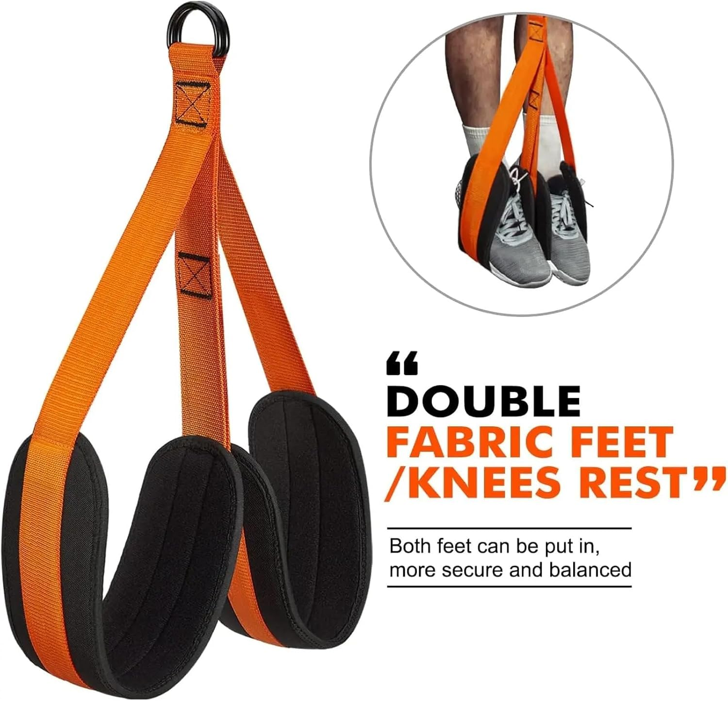 300Lbs Heavy-Duty Pull up Workout Band, Adjustable Pull up Assistance Bands, Pull up Assist Band Heavy Duty Resistance Bands Set with Fabric Feet/Knee Rest, for Strength Training & Home Gym image number 4